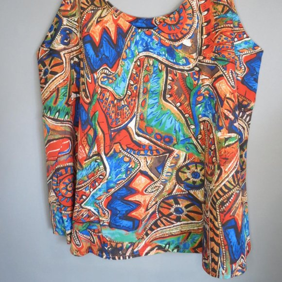 CHICME - bright colorful tank/cami top - size XL - new condition. - Picture 3 of 6